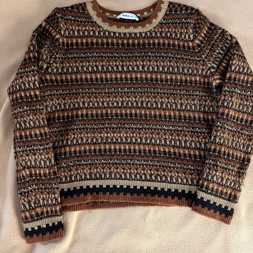 Zara knit crew neck top
